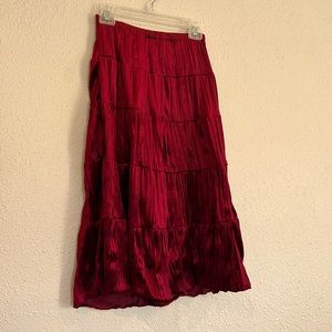 Burgundy, velvet, peasant skirt, size small